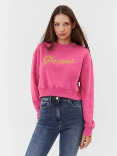 Guess Bluza W3BQ13 KB681 Różowy Regular Fit - Bluzy damskie - miniaturka - grafika 1