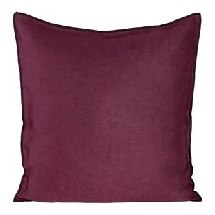 Poszewka 45 x 45 Dekoracyjna Len 5D Bordo+Czar - Poszewki na poduszki - miniaturka - grafika 1