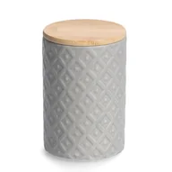 Pojemniki kuchenne - Żłobiony, ceramiczny słoik z wieczkiem, na produkty sypkie, 770 ml - miniaturka - grafika 1