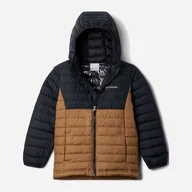 Kurtki i płaszcze dla chłopców - Kurtka chłopięca zimowa Columbia Powder Lite II Hooded Jacket 2090023257 128-134 cm Brązowy/Czarny (195981516784) - miniaturka - grafika 1