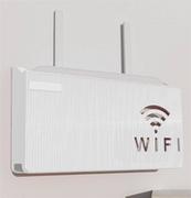 Półki do salonu - Naścienna Półka Na Router Wi-Fi Biała Ag986 - miniaturka - grafika 1