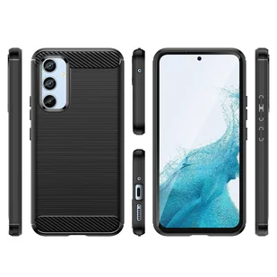 Carbon Case etui do Samsung Galaxy A54 5G elastyczny silikonowy karbonowy pokrowiec czarne - Etui i futerały do telefonów - miniaturka - grafika 3