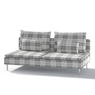 Dekoria pl pl Pokrowiec na moduł Söderhamn 3-osobowy krata szaro-biała 186 x 99 x 83 cm Edinburgh 1006-115-79 - Pokrowce na meble - miniaturka - grafika 1