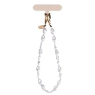 Telefony stacjonarne - UNIQ Coehl Perla Handstrap uniwersalny sznurek do telefonu na rękę biały/white pearl - miniaturka - grafika 1