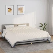 Koce - Vidaxl Koc Obciążeniowy, Kremowy, 235X290 Cm, 15 Kg, Tkanina - miniaturka - grafika 1