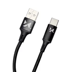 Wozinsky kabel USB - USB Typ C 2,4A 2m czarny(WUC-C2B) - Kable USB - miniaturka - grafika 3