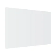 Deski do krojenia - Szklana deska do krojenia BIAŁA BIEL SUPERWHITE 2 sztuki 30x52cm deska kuchenna płyta ochronna taca szklana - miniaturka - grafika 1