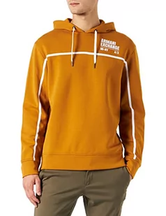 Armani Exchange Męska bluza z kapturem, długi rękaw, logo na przodzie, Buckthorn, Medium - Bluzy męskie - miniaturka - grafika 1