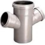 Odwodnienia, kanały i akcesoria - Wavin Czwórnik HT jednopłaszczyznowy 50x50x50mm sanitarny 3260450056 - miniaturka - grafika 1
