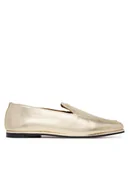 Półbuty damskie - Tommy Hilfiger Lordsy Gold Loafer FW0FW08958 Złoty - miniaturka - grafika 1