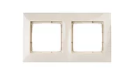 Klawisze i ramki - Kontakt Simon Kontakt_Simon Ramka 2-krotna PREMIUM do puszek karton-gips IP20 / IP44 krem DRK2/41 - miniaturka - grafika 1