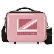 Kosmetyczki, organizery i kuferki - Pepe Jeans Carol kosmetyczka z torbą na ramię, różowa, 29 x 21 x 15 cm, sztywna, ABS 9,14 l - miniaturka - grafika 1