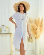 Sukienki - Royalfashion Lniana damska sukienka oversize-Uniwersalny - miniaturka - grafika 1