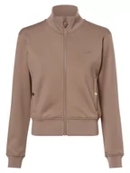 Bluzy damskie - GUESS - Damska bluza rozpinana, beżowy|szary - miniaturka - grafika 1