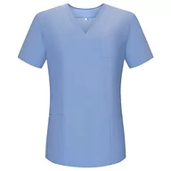 Fartuchy i rękawice kuchenne - MISEMIYA Damski fartuch sanitarny dla kobiet 707, jasnoniebieski 68, S - miniaturka - grafika 1