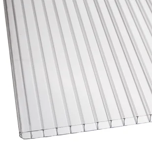 Płyta komorowa z poliwęglanu, bezbarwna, 10 mm wym. 200x105 cm - Pokrycia dachowe - miniaturka - grafika 1