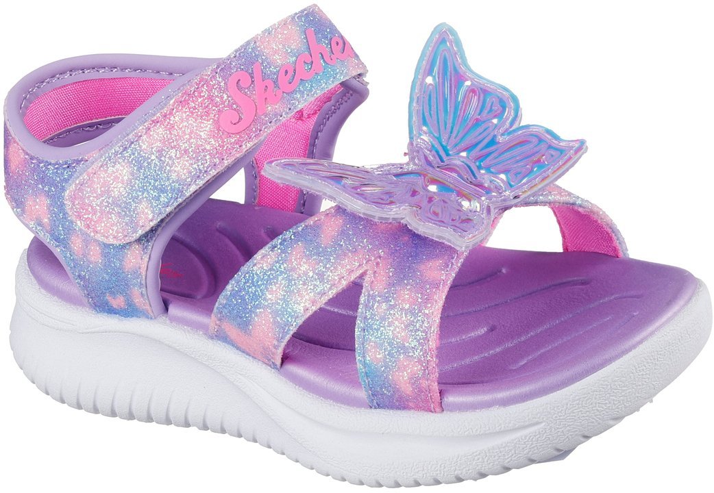 Skechers Skechers dziecięce sandały JUMPSTERS SANDAL BUTTERFLY BRITES 303109N LVMT 22