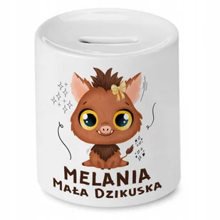 Skarbonka 330 ml Dla Melanii Córki Dziecka z Nadrukiem ze Zdjęciem - Skarbonki - miniaturka - grafika 1