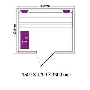 Sauna fińska EA3 Natural z piecem - Sauny - miniaturka - grafika 5