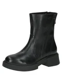 Kozaki damskie - CAPRICE Buty damskie Boot Flat 9-25303-43 półdługie kozaki, Czarna papka, 40 EU - miniaturka - grafika 1