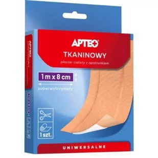Plaster tkaninowy z opatrunkiem 8x100cm metr - Apteczki i materiały opatrunkowe - miniaturka - grafika 1