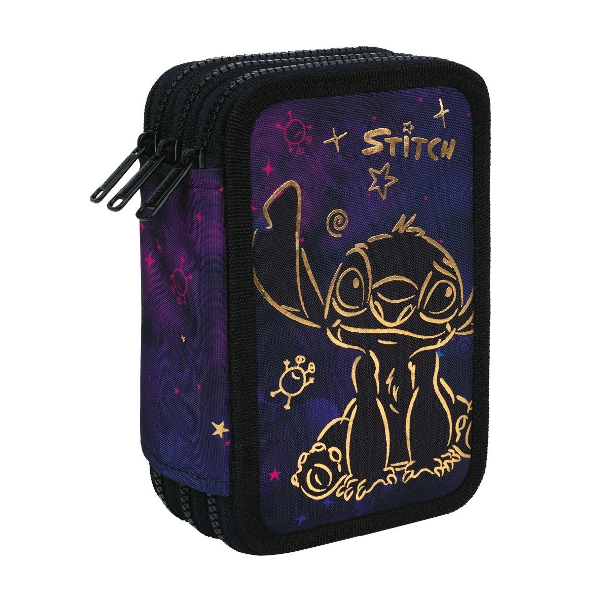 Disney Gold. Piórnik potrójny z wyposażeniem. Stitch