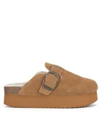 Klapki i japonki damskie - Badura Klapki TS6207-02 Brązowy - miniaturka - grafika 1