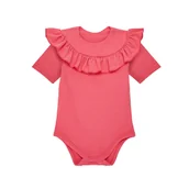 Body dla niemowląt - Body Z Falbanką Koralowe, Krótki Rękaw 62 - miniaturka - grafika 1