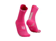 Skarpetki sportowe męskie - COMPRESSPORT Skarpetki do biegania krótkie ProRacing Socks V4 hot pink - miniaturka - grafika 1