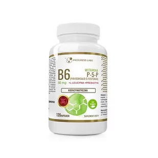 PROGRESS LABS Vitamin B6 P-5-P 50mg Koenzymatyczna + Inulina 120caps - Suplementy diety - miniaturka - grafika 1