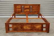 Łóżko Rama Oxford Honey #0252 Akacja Lakierowana 160X200 Cm B 6442