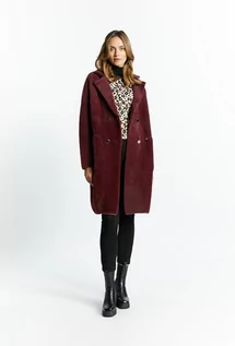 Płaszcze damskie - Swetrowy płaszcz z kieszeniami - Monnari - grafika 1