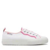 Sneakersy damskie - Sneakersy Superga Curly Bindings 2750 S8138NW Biały - miniaturka - grafika 1