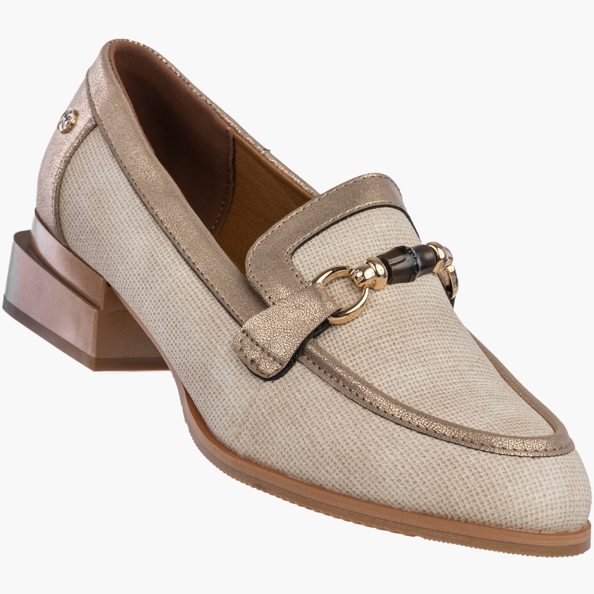 Mokasyny Damskie Ekoskóra Buty Na Niskim Obcasie Półbuty Kremowe Jezzi ASA267-11 Złamana biel 37