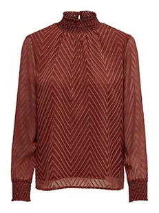 ONLY Damska bluzka Onlnew Kayla L/S Top WVN, czerwony (Henna Henna), 36 - Bluzki damskie - miniaturka - grafika 1