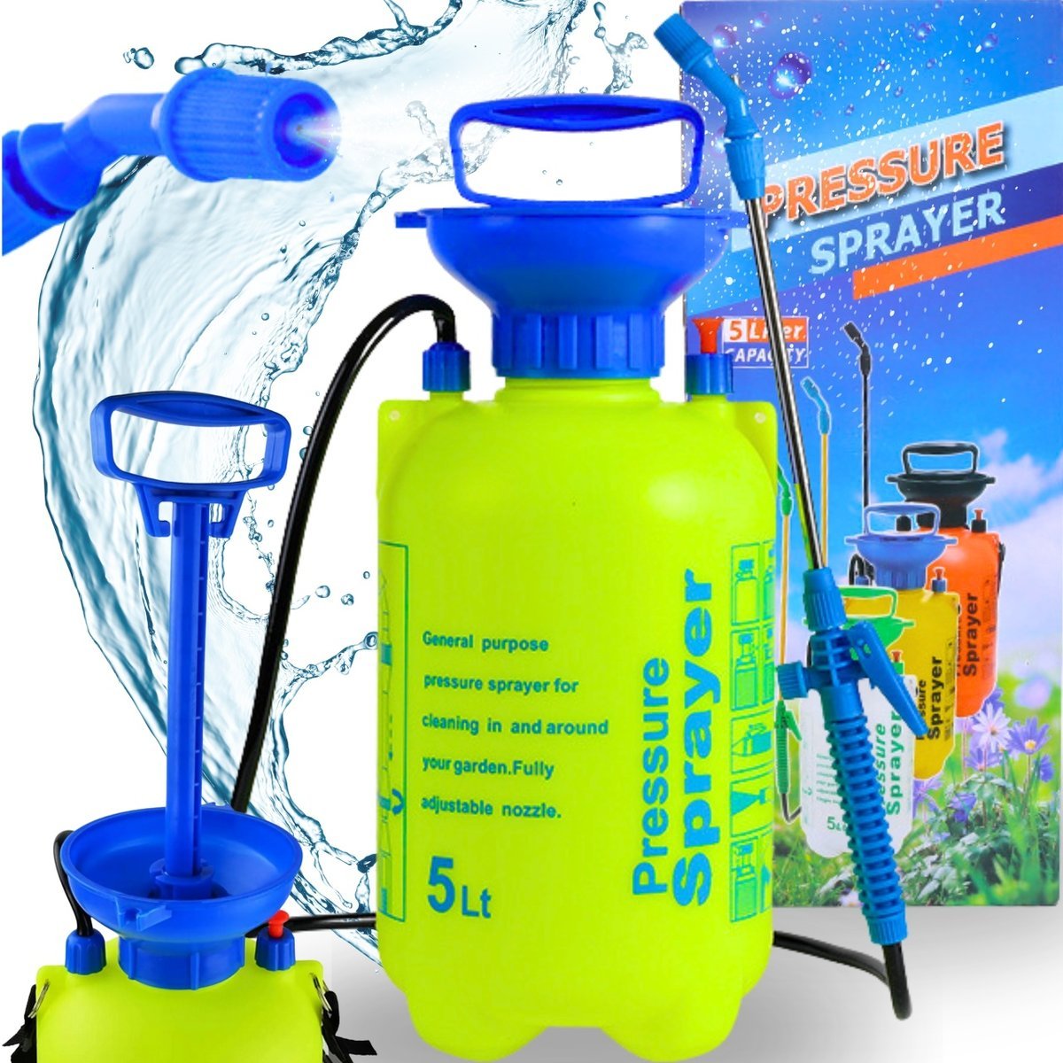 Opryskiwacz Ciśnieniowy Ogrodowy Ręczny 5 L Długa Lanca Na Chwasty Na Ogród