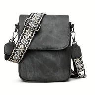 Torebki damskie - TEMU Stara damska torba na ramię - Odpinany pasek na ramię, zamek błyskawiczny, jednolity , poliestrowa podszewka, malowane krawędzie, idealna na - miniaturka - grafika 1