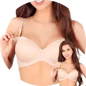 Biustonosze ciążowe - Lupoline 3036 Biustonosz do karmienia beżowy 75C - miniaturka - grafika 1