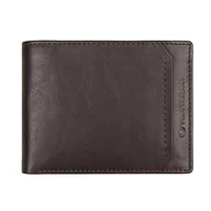 Portfele - TOM TAILOR Męski portfel Sam, format poziomy, ciemny brąz, jeden rozmiar, Dark Brown, jeden rozmiar - miniaturka - grafika 1
