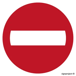 SA001 ZAKAZ WJAZDU, FO - FOLIA ODBLASKOWA; (600X600MM) - Systemy ekspozycyjne i znaki informacyjne - miniaturka - grafika 1