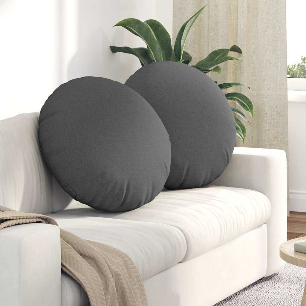 vidaXL Poduszki na siedziska 2 pcs Ciemnoszary 60 x 21 cm tkanina 42014195