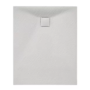 Biały brodzik prysznicowy prostokątny o strukturze kamienia 140x80 cm Riko Hydrosan - Brodziki prysznicowe - miniaturka - grafika 1