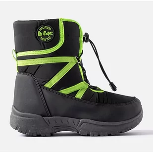 Czarne śniegowce Lee Cooper LCJ-22-44-1366K - Buty dla dziewczynek - miniaturka - grafika 1