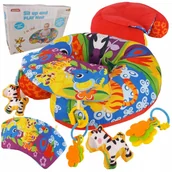 Zabezpieczenia dla dzieci - LUXMA Poduszka wałek rogal do nauki siadania 5w1 028-17 028-17 - miniaturka - grafika 1