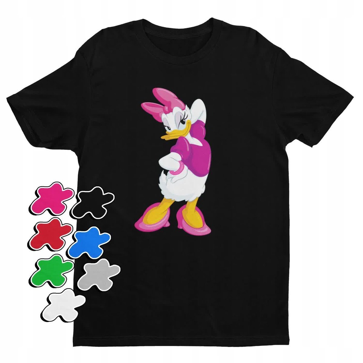 Koszulka T-Shirt Dziecięca Z Nadrukiem Myszka Miki Minnie Daisy -L 146-152