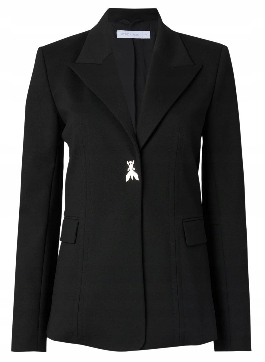 Marynarka damska Patrizia Pepe 8S0515 A545 czarny - Jackets: 38