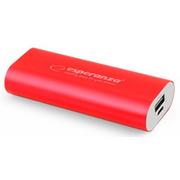 Powerbanki - Esperanza Hadron 4400mAh Czerwony (EMP105R) - miniaturka - grafika 1