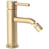 Baterie umywalkowe - BATERIA BIDETOWA LUNGO ZŁOTA SZCZOTKOWANA REA-B4702 - miniaturka - grafika 1