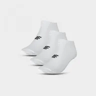 Skarpetki męskie - Męskie skarpetki niskie (3-pack) 4F 4FWMM00USOCM277 - białe - miniaturka - grafika 1
