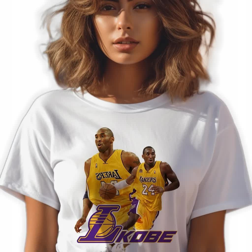 Koszulka Biała Damska T-Shirt KOBE BRYANT Koszykówka Sportowa Wzory - M
